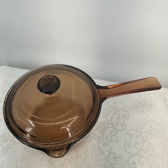 Corning Visions 1L Amber Glass Saucepan With Lid - Picture 2 of 5